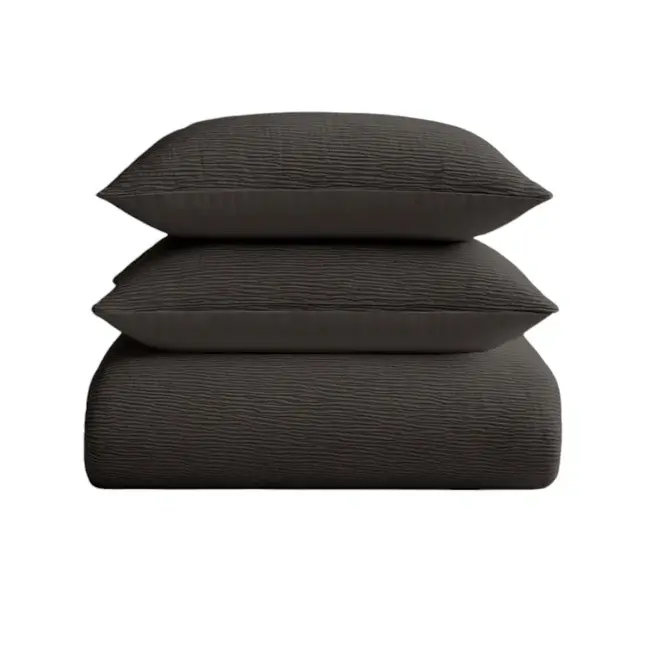 Easy dekbed zonder overtrek inclusief kussensloop - Mousseline - Chocolade bruin