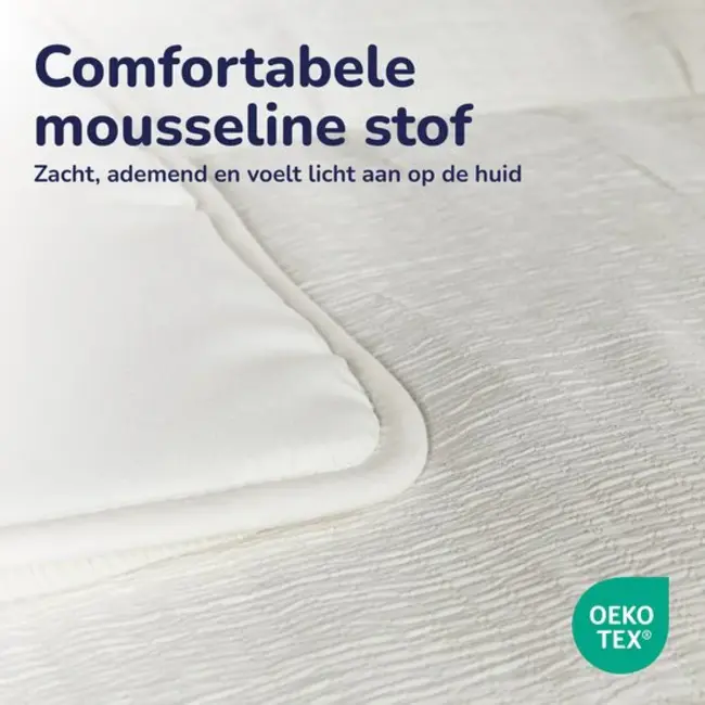 Easy dekbed zonder overtrek inclusief kussensloop - Mousseline - off white
