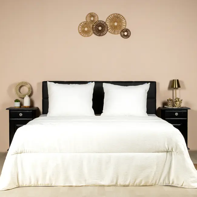 Easy dekbed zonder overtrek inclusief kussensloop - Mousseline - off white