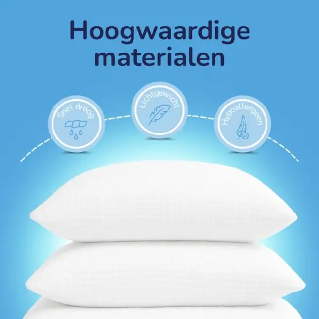 Easy dekbed zonder overtrek inclusief kussensloop - Mousseline - wit