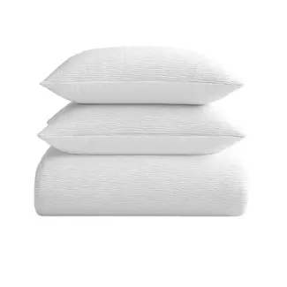 .Decoware® Easy dekbed zonder overtrek inclusief kussensloop - Mousseline - wit