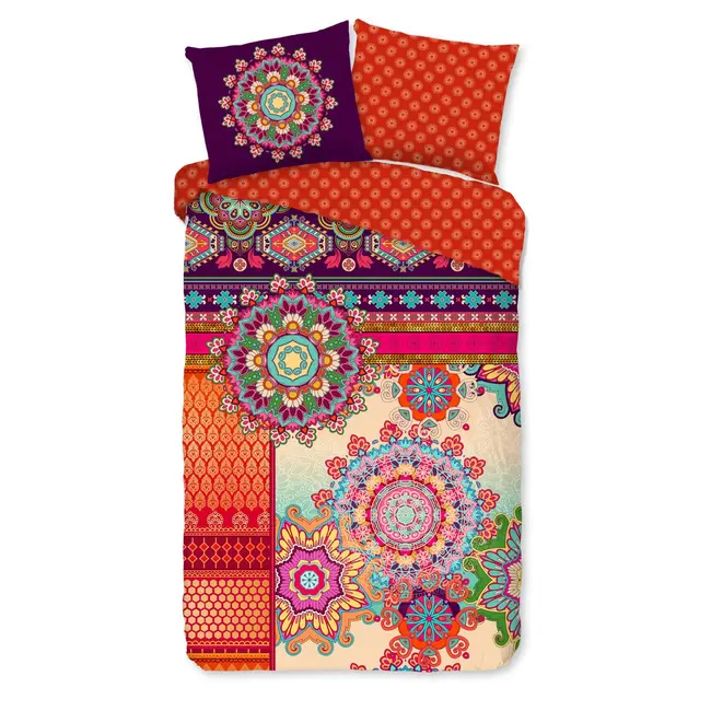 Katoensatijn dekbedovertrek Sherhia