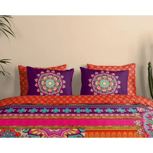 Katoensatijn dekbedovertrek Sherhia