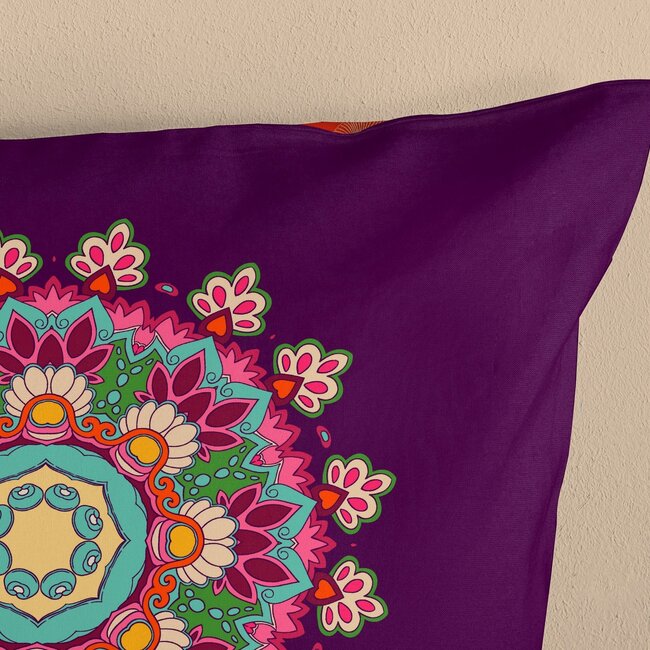 Katoensatijn dekbedovertrek Sherhia