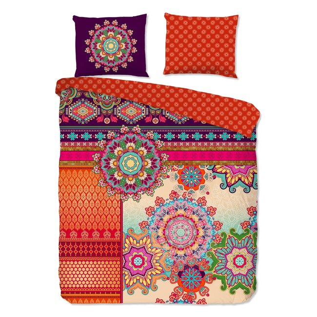 Katoensatijn dekbedovertrek Sherhia