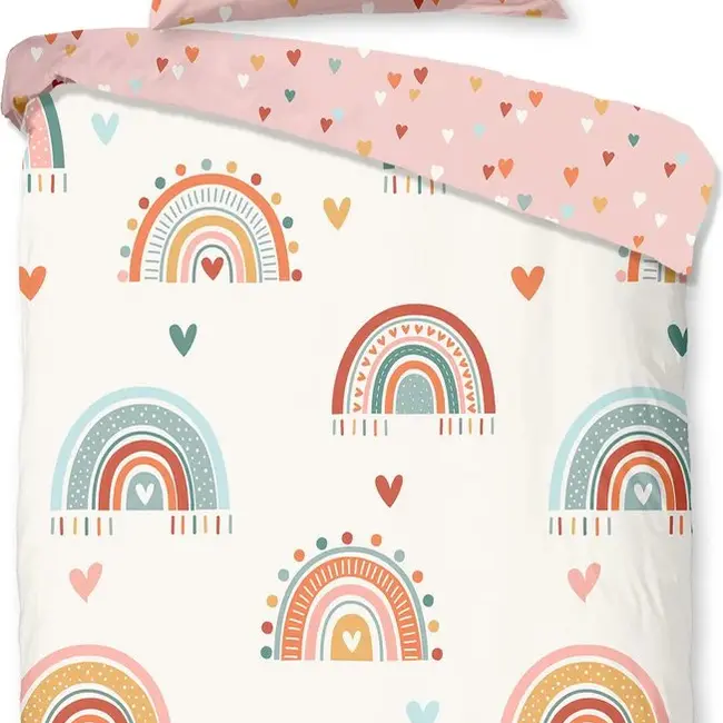 Peuterbed dekbedovertrek Louie - katoen -120x150 + 60x70 cm