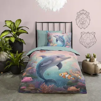 Good Morning Katoen kinderdekbedovertrek Baya - eenpersoons (140x220 + 60x70 cm)