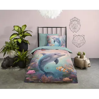 Good Morning Katoen kinderdekbedovertrek Baya - eenpersoons (140x220 + 60x70 cm)