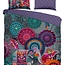 Katoensatijn dekbedovertrek Abhay - paars - mandala's