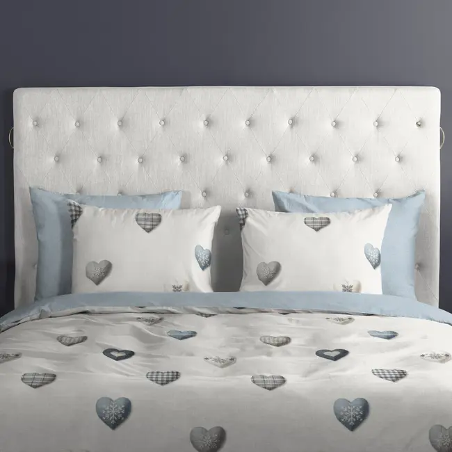 Katoen dekbedovertrek Juhvo - hartjes