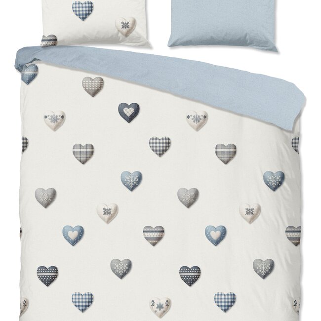 Katoen dekbedovertrek Juhvo - hartjes