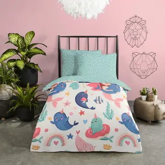 Good Morning Peuter dekbedovertrek Silvie - katoen - 120x150 + 60x70 cm