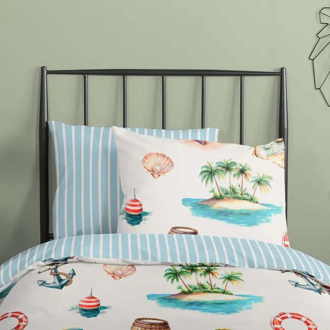 Kinderdekbedovertrek Capi - katoen - eenpersoons (140x220 + 60x70 cm)