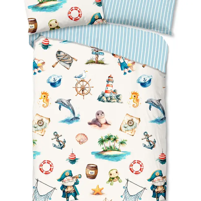 Peuter dekbedovertrek Capi - katoen - 120x150 + 60x70 cm