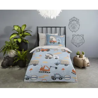 Good Morning Kinderdekbedovertrek Mack - katoen - eenpersoons (140x220 + 60x70 cm)