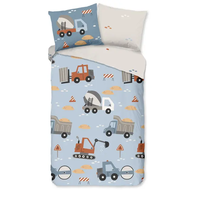 kinderdekbedovertrek Mack - katoen - eenpersoons (140x220 + 60x70 cm)