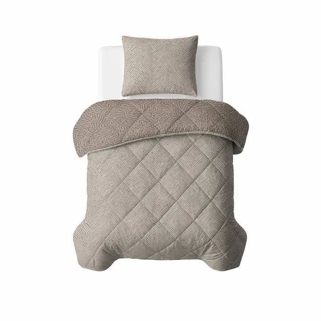 Lazy dekbed zonder overtrek Solitude incl. kussensloop - Taupe