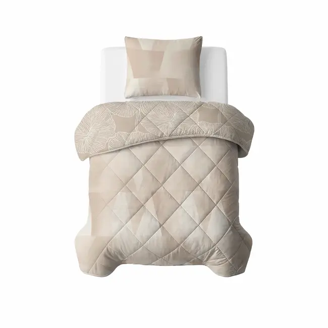 Lazy dekbed zonder overtrek Warm Triangles incl. kussensloop - zand