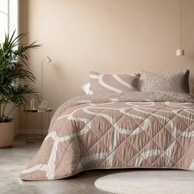 Lazy dekbed zonder overtrek Shapes  incl. kussensloop - zand