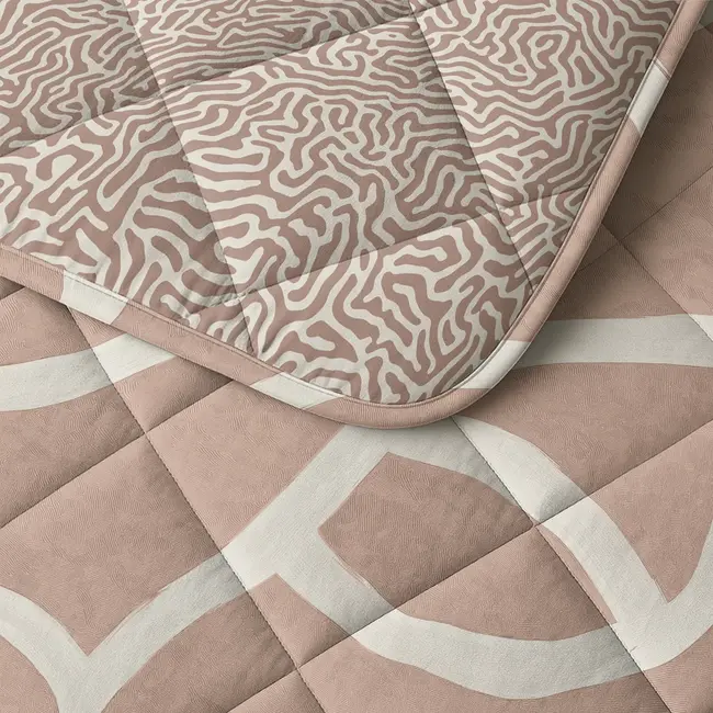 Lazy dekbed zonder overtrek Shapes  incl. kussensloop - zand