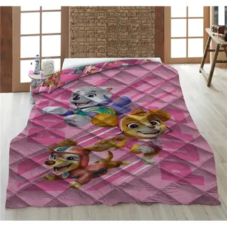 Paw Patrol Kinderdekbed zonder overtrek Everest, Skye & Zuma - eenpersoons (140x200 cm)