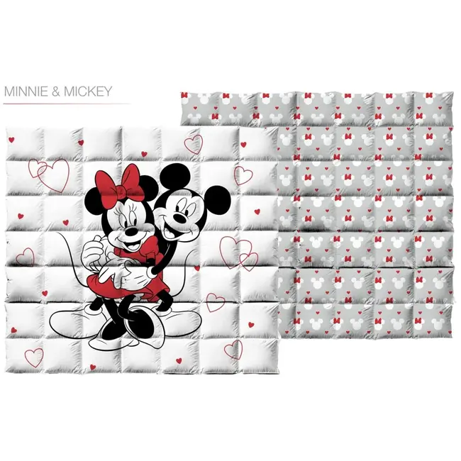 Dekbed zonder overtrek Mickey & Minnie - lits-Jumeaux (240x220 cm)