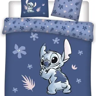 Lilo & Stitch Dekbedovertrek Blue love - katoen - lits-jumeaux (240x220+ 2st. 65x65 cm)