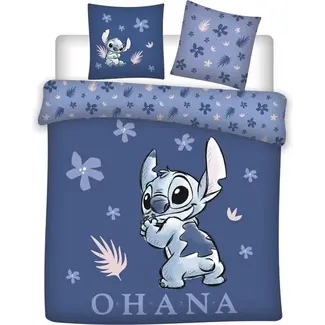 Lilo & Stitch Dekbedovertrek Blue love - katoen - lits-jumeaux (240x220+ 2st. 65x65 cm)