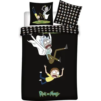 Rick & Morty dekbedovertrek - katoen - 1-persoons (140x200 + 65x65 cm)