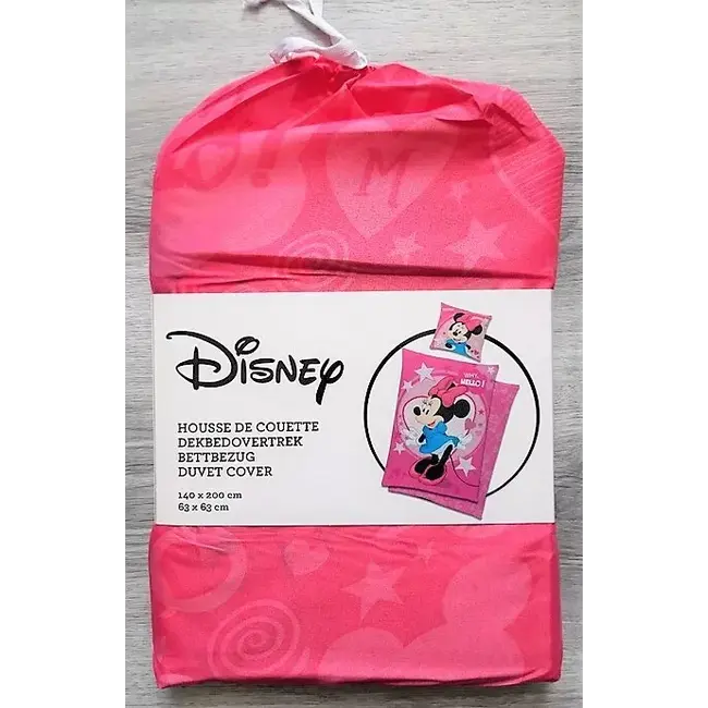 Dekbedovertrek Minnie Mouse Stars - microvezel - 1-persoons (140x200 + 63x63 cm)