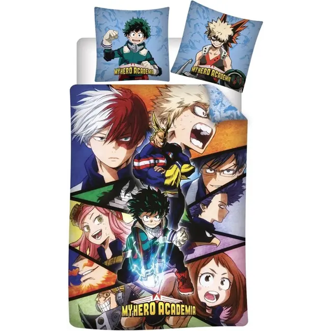 My Hero Academia dekbedovertrek - microvezel - 1-persoons (140x200 + 65x65 cm)