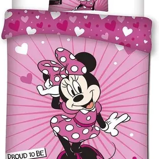 Mickey Mouse Dekbedovertrek Minnie Mouse Proud - microvezel - 1-persoons (140x200 + 63x63 cm)