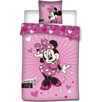 Mickey Mouse Dekbedovertrek Minnie Mouse Proud - microvezel - 1-persoons (140x200 + 63x63 cm)