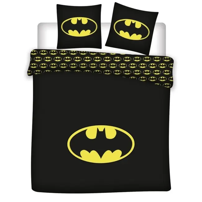 Dekbedovertrek Batman logo - microvezel - lits-jumeaux (240x220 + 2st 65x65 cm)