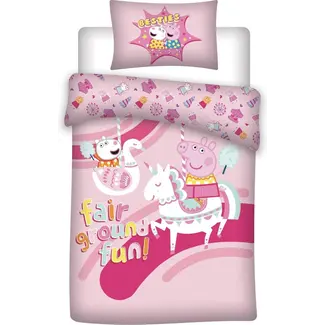 Peppa Pig Dekbedovertrek Unicorn - katoen - 140x200 + 65x65 cm