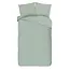 Hotelstreep dekbedovertrek - zachtgroen - katoensatijn