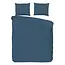Hotelstreep dekbedovertrek - denim blauw - katoensatijn