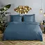 Descanso Hotelstreep dekbedovertrek - denim blauw - katoensatijn