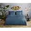 Descanso Hotelstreep dekbedovertrek - denim blauw - katoensatijn