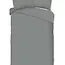 Hotelstreep dekbedovertrek - grijs - katoensatijn