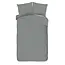 Hotelstreep dekbedovertrek - grijs - katoensatijn