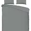 Hotelstreep dekbedovertrek - grijs - katoensatijn