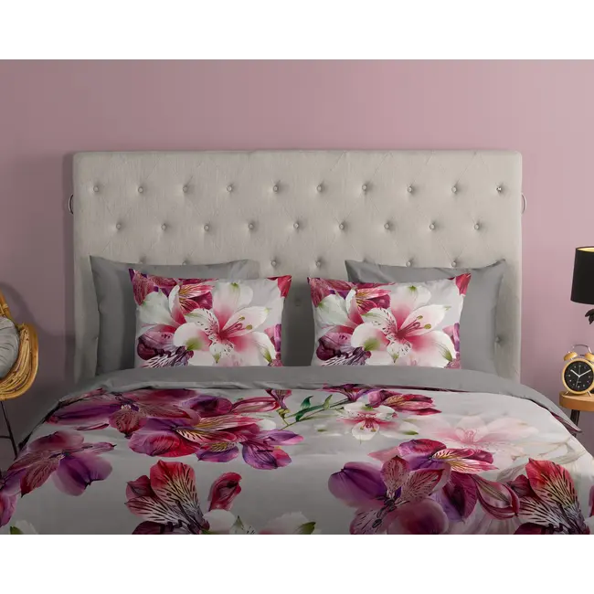 Katoen dekbedovertrek Inca - bloemen