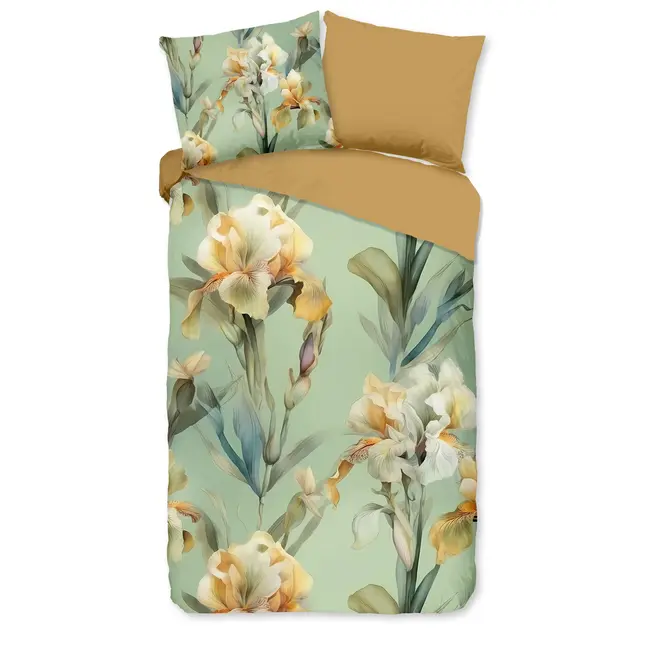 Katoen dekbedovertrek Iris - bloemen