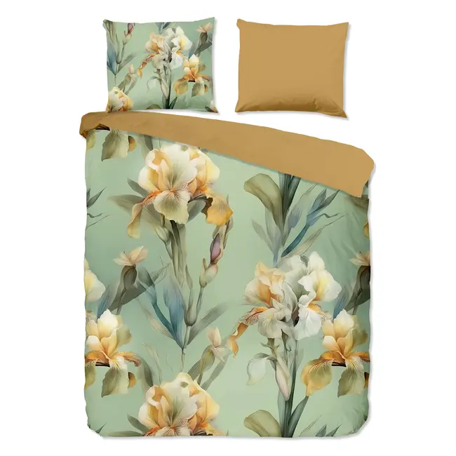 Katoen dekbedovertrek Iris - bloemen