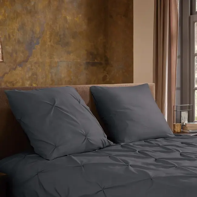 Microvezel dekbedovertrek elegance - antraciet