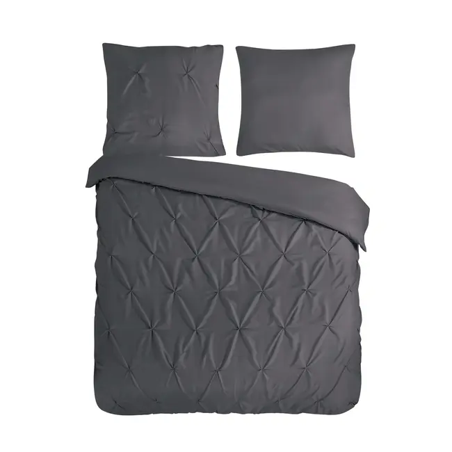 Microvezel dekbedovertrek elegance - antraciet