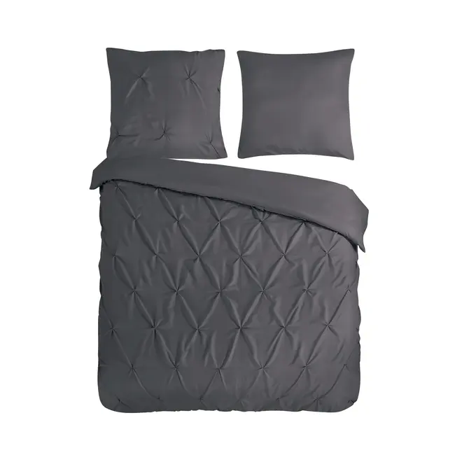 Microvezel dekbedovertrek elegance - antraciet