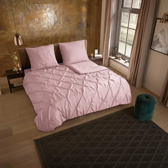 Dekbedovertrek elegance - roze - microvezel
