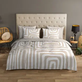 Good Morning Katoen dekbedovertrek Madelaine - zand